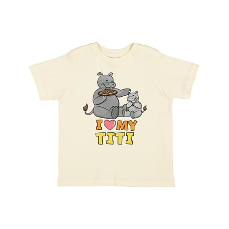 

Inktastic I Love My Titi Hippos Gift Toddler Boy or Toddler Girl T-Shirt