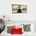 thumbnail image 3 of JRXY Coffee Sign Metal Wall Decor Wood Coffee Sign Combine With Scroll Metal Frame Wall Art Hanging Wall Sculptures for Home Kitchen Cafe Coffee Bar Coffee Corner Decor, 20 x 16 Inch 20x16in, 3 of 3