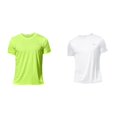 thumbnail image 1 of 2 Pack(White 1PCS & Green 1PCS) Multipack Shirt for Men Men's Sports Ice Silk T-Shirt Pack for Men Loose Fitting Quick, 1 of 7