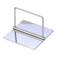 thumbnail image 2 of 1pc Soporte para pañuelos de papel Estante para pañuelos de hotel Soporte para servilletas Soporte para servilletas (plateado), 2 of 3