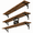 Brown, variant on Farmhouse Floating Shelves for Wall 32″W x 8″D, Long Wall  Shelves Set of 3,Rustic Brown
