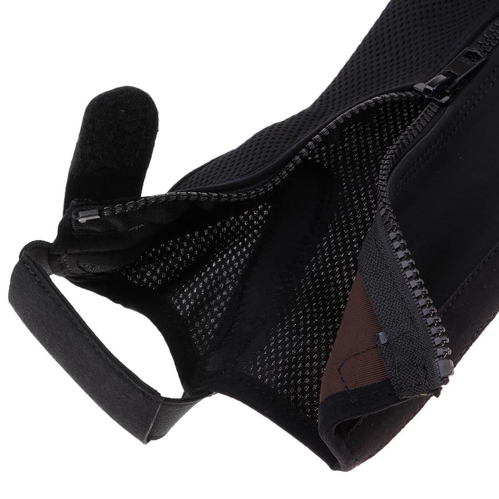 CUTICATE Professional Gaiters Half Chaps Zipper & Elastic Mesh Cloth for Horse Riding or Motorcycle Use 