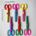 thumbnail image 2 of 6-Piece Scissors Set: Craft Supplies for Teachers, Scrapbooking, Photo Albums, Children & Art - Different Patterns for Home & Office Use, 2 of 4