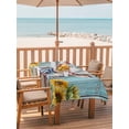 thumbnail image 2 of Outdoor Tablecloth with Umbrella Hole for Patio/Picnic/Party/Camping, Cute Pig Waterproof Table Cloth Rectangle Table Cover Washable, Yellow Sunflowers Blue Wooden Vintage Art (54"x 80"), 2 of 8