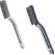 thumbnail image 1 of 2 en 1 Cepillo de Costura de Piso Multifuncional, Cepillo de Limpieza Duro de Tipo V con Acortar, Cepillo de Brecha Multifuncional para Baño, Costura de la Puerta Piso (Azul + Blanco), 1 of 4