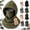 1PC Double Layer H, variant on 3-in-1 Fleece Hood for Head Face & Neck Balaclava Windproof Warm Mask Hat Integrated Polyester Plush Lining Adjustable Drawcord Winter Outdoor Men Women Single Double