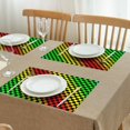 thumbnail image 3 of Rainbow Color Checkered Pattern Summer Placemats Table Placemats Set Of 4-Linen Kitchen Washable Placemats Table Mats 11.8"x17.7" Non-Slip Heat Resistant, 3 of 6