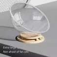 thumbnail image 3 of Space Capsule Cat Bed Small Pets Bed Toy Solid Wood Stand Stable All Seasons Kitten Nest Transparnt Cat House for Kitten Cats, XL, 3 of 7