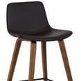 thumbnail image 4 of 35" Brown Faux Leather And Iron Counter Height Bar Chair, 4 of 9
