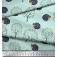 thumbnail image 3 of Soimoi Cotton Cambric Fabric Tree & Sheep Animal Decor Fabric Printed Yard 42 Inch Wide, 3 of 3