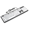 thumbnail image 4 of facefd Computer Large Print Wired Keyboard Fluent Typing Lightweight USB Keyboards Cable Input Equipment Keypad Elderly Weak Sight, 4 of 6