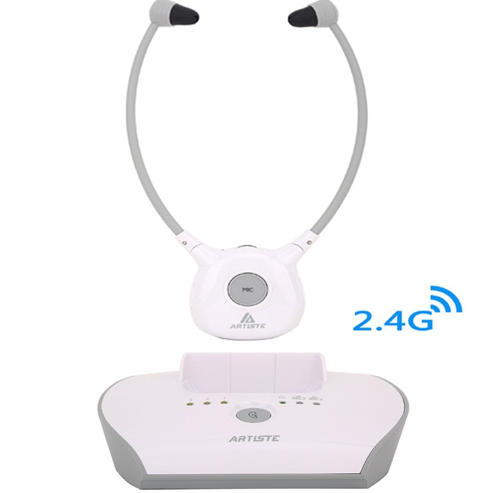 Wireless Hearing Aid Headset System,Artiste 2.4G TV Assistive Listening