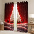 thumbnail image 2 of Manfei Red Glitter Xmas Tree Black Out Curtains for Child, Magic Christmas Eve Curtains Pack of 2 (42x63 Each), Santa Claus Reindeer Bedroom Curtains, Curtains and Drapes Home Decor, 2 of 6