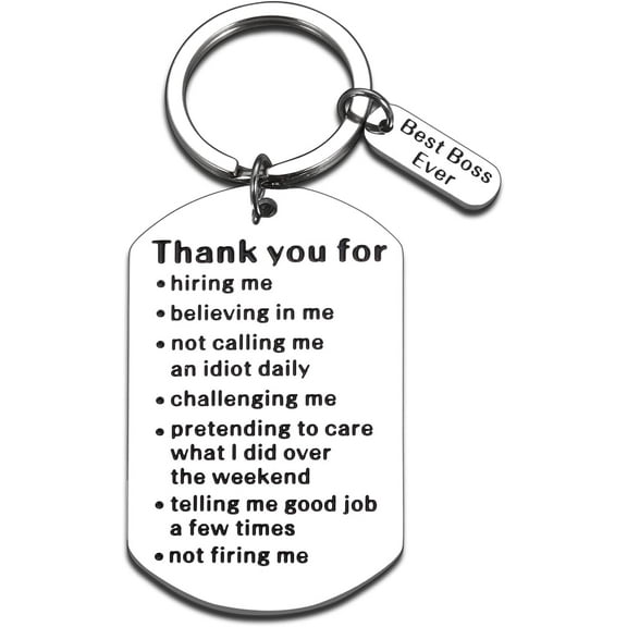 Boss Day Decorations Bosses Day Gifts for Her,Boss Lady Gifts for Women,Christmas Stocking Stuffers for Boss,Boss Christmas Gift for Women,Thank You Gift for Boss,Appreciation Keychain