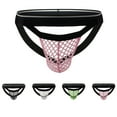 thumbnail image 4 of HKEJIAOI Mens Jockstraps Fish Net Low Rise Underpants Hollow Out Briefs Underwear, Green L, 4 of 4