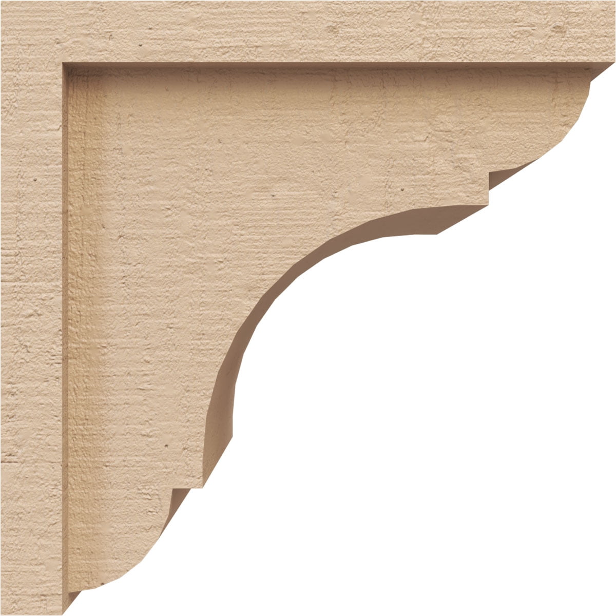9"W x 9"D x 9"H Wide Bryant Rough Cedar Woodgrain TimberThane Corbel, Primed Tan