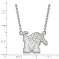 thumbnail image 2 of 14k White Gold LogoArt University of Memphis Large Pendant 18 inch Necklace Q4W012UMP-18, 2 of 5