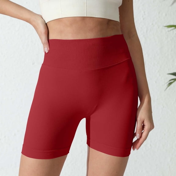 Summer Women's Shorts Plus Size Biker Shorts Solid Color Casual Wide Leg Side Workout Clothes Bermuda Shorts With Pockets - 2XL