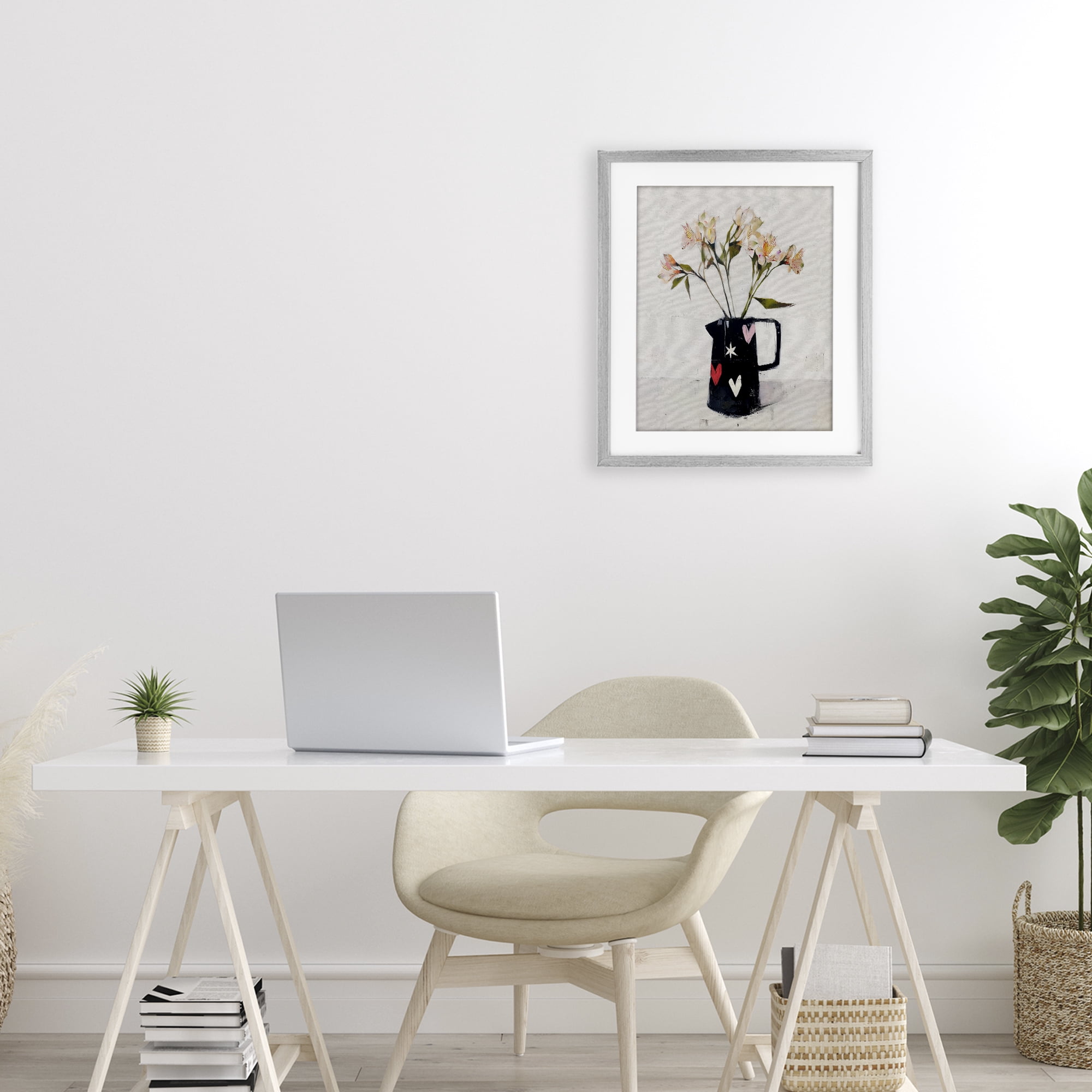Stupell Industries Urban Mirage of Petals Gray Framed Print Under Glass, design by Svetlana Aleynikova
