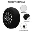 thumbnail image 2 of Honeii Adorable Otter Pair Hug Print Tire Covers, Waterproof Anti-UV Sun Snow Rain Tire Covers for Trailers, RV, Camper, SUV, Truck-16 inch, 2 of 6