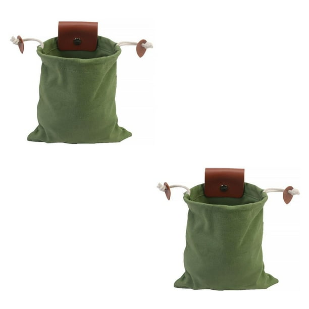 Greeniant Bolsa de forraje PU portátil Mini fruta baya seta recogida bolsa contenedor bolsillo al aire libre Camping senderismo Type2 NO2