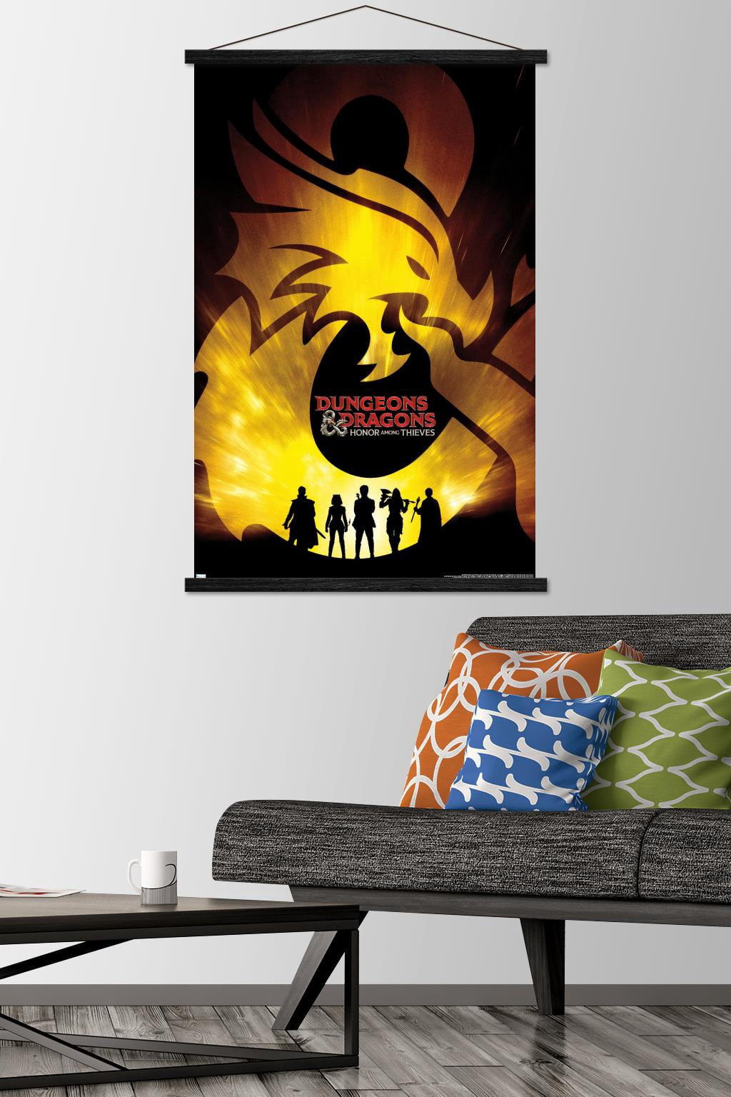 Dungeons & Dragons: Honor Among Thieves - Teaser One Sheet Wall Poster with Magnetic Frame, 22.375" x 34"