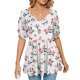 thumbnail image 1 of Top con cuello en V Zhivalor para mujer mangas abullonadas Tipo 6 S, 1 of 6