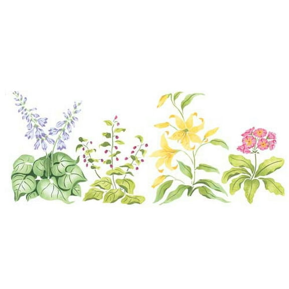 Smaller Hosta Mix Wall Stencil SKU #1900 by Designer Stencils