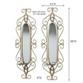 thumbnail image 3 of Julianne Wall Sconce Pair Champagne Gold - Elegant Glam Style Sconces Set for Bedroom, Living Room, Bathroom - Hanging Candleholder Decor Candleholder Pair, 3 of 5