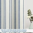 thumbnail image 6 of DriftAway Farmhouse Linen Blend Blackout Curtains 84 Inches Long for Bedroom Vertical Striped Printed Drapes Thermal Insulated Grommet Lined Window Treatments for Living Room 2 Panels W52 x L84 Navy, 6 of 8