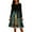 Dark Green, variant on Christmas Dresses for Women Women's Fashion Round Casual Slim Fit Christmas Print Large Swing Long Sleeve Dress for Holiday Party,Dark Green,L