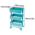 thumbnail image 3 of Cart Storage Rack Creative Three-layer Metal Frame Miniature Pretend Carts Lovely Metal Frame Imitation Shelf Pretend Play Toys for Children Parents School Blue, 3 of 6
