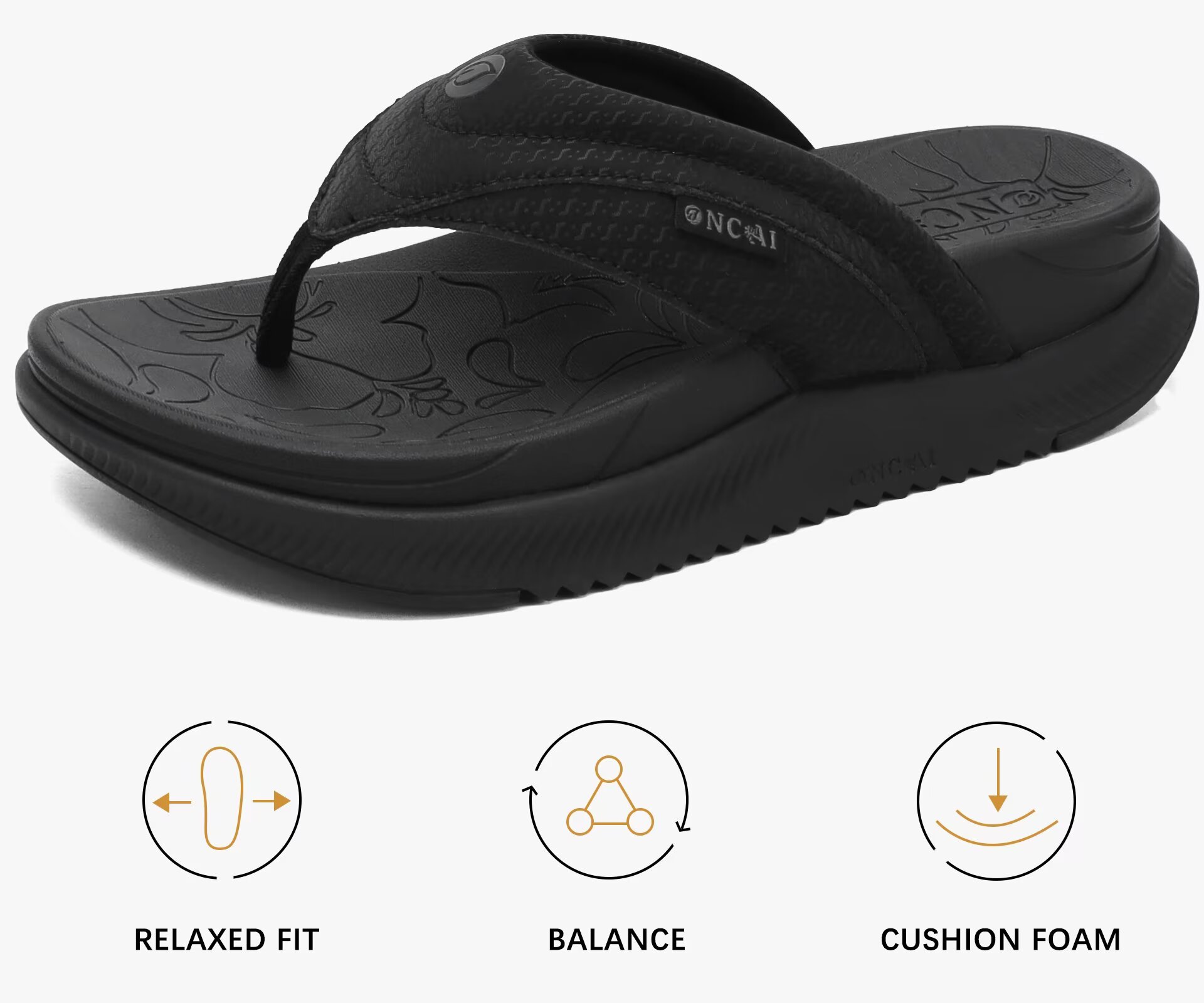 ONCAI Women's Orthopedic Flip Flops with Arch Support photo 3