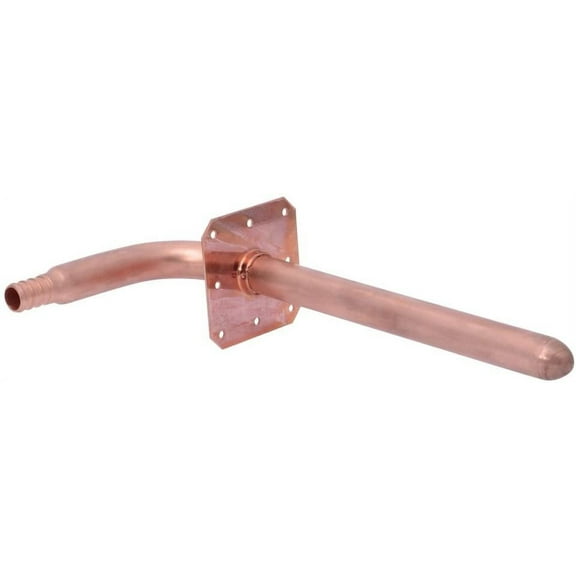SharkBite 25094A 1/2" Copper Stub Out Elbow with 4X8 Bracket, Brass