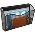 thumbnail image 6 of Wall File Organizer,Topboutique 1 Pocket Wall Mount File Hanging Organizer, Metal Mesh Office Home Folder Binder Holder Magazine Mail Sorter Rack,Black,Christmas Gifts, 6 of 9