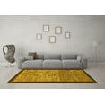thumbnail image 3 of Ahgly Company Machine Washable Indoor Square Abstract Yellow Modern Area Rugs, 6' Square, 3 of 4