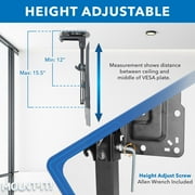 Mount-It! Flip-Down Ceiling TV Mount, Fits Screen Size 23-55 , 44 lb. Capacity, Adjustable Height, Works With Slanted Ceiling