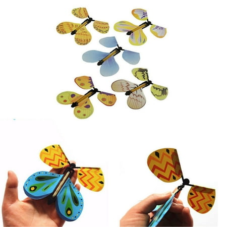 Magic Trick Prop - Transform Flying Butterfly Cocoon into a Butterfly Magician Trick Prop Magic Toy - 5 Pieces w/Random Color and Design