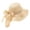 Beige, variant on Women's Ruffle Wide Brim Straw Sun Hat with Chiffon Bow, Summer UV Protection Beach Floppy Hat