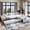 Beige, variant on Noble House Orielle Linen Upholstered Double Twin Daybed with Extra Trundle and Storage Drawer, Plywood Frame, Beige