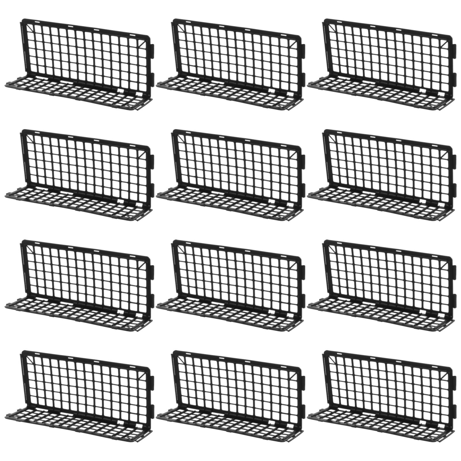 12 Pack (6.5" H,14.5" L) Under Couch Blocker and Under Bed Blocker for Pets Couch Guards,Plastic Under Couch Toy Blocker Detachable Assembly Couch Blocker for Stopping Cat or Other Things (Black)