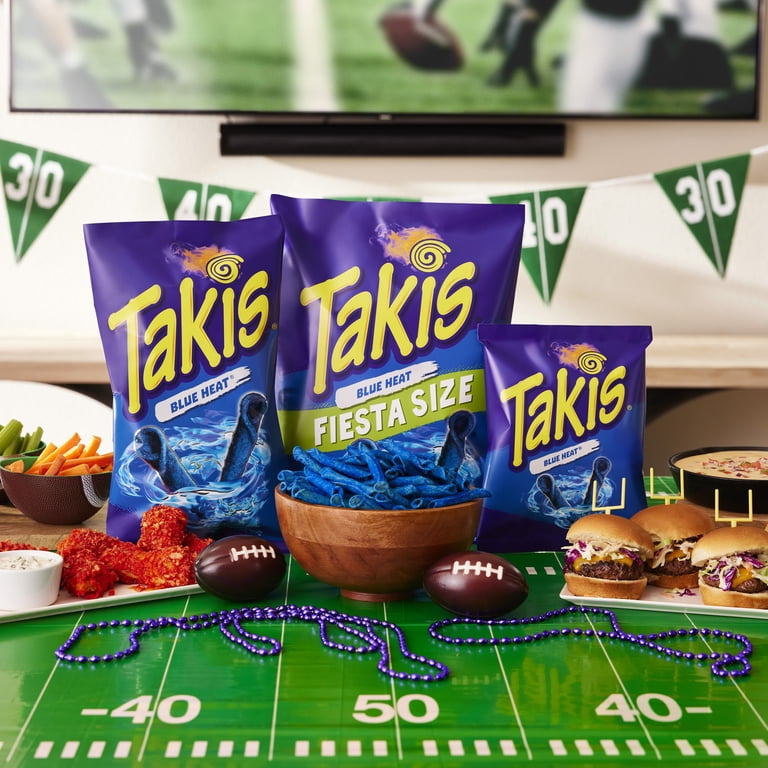 Takis Blue Heat 17 oz Fiesta Size Bag Spicy Chili Pepper Rolled