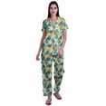 thumbnail image 1 of Moomaya Ensemble de Pyjama à Manches Courtes Imprimé pour Femmes Chemise de Nuit Boutonnée Imprimée, 1 of 6