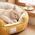 thumbnail image 5 of Sahpxhe Washable Dog Bed, Winter Warm Comfortable Round Deep Sleep Plush Pet Bed With Raised Rim For Small Medium Dogs, 5 of 6