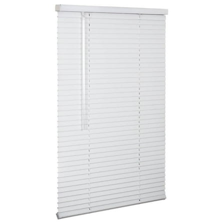 Cordless 1" Aluminum Mini Blind 59" Wide x 72" Long, White, Room Darkening Metal Indoor Window Blinds for Home and Office 59"W x 72"H