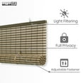thumbnail image 3 of PowerSellerUSA Light Filtering Cordless Rollup Window Blinds, 72L x 60W Inches Oval Veranda Vinyl Roller Privacy Blind, Indoors-Outdoors Mount Simply Pull-Up from the Bottom Handrail, Brown, 3 of 7