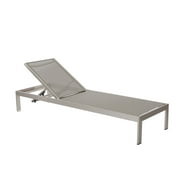 Pangea Home Sally Adjustable Height Aluminum Frame Patio Lounger in Gray