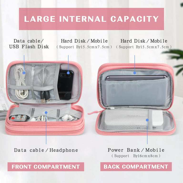 Large Electronic Organizer Travel Case, Cable Organizer Bag with