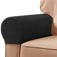 thumbnail image 1 of Xiao Hua Juego de guantes elásticos de dos piezas, apto para sillas, sofás, sillones, sillones, fundas de sofá, color negro, 1 of 5