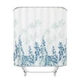 thumbnail image 2 of VOTRUDI Polyester Shower Curtain with 12 Metal Grommets, Blue Botanical Waterproof Design, 71x71in, 2 of 8